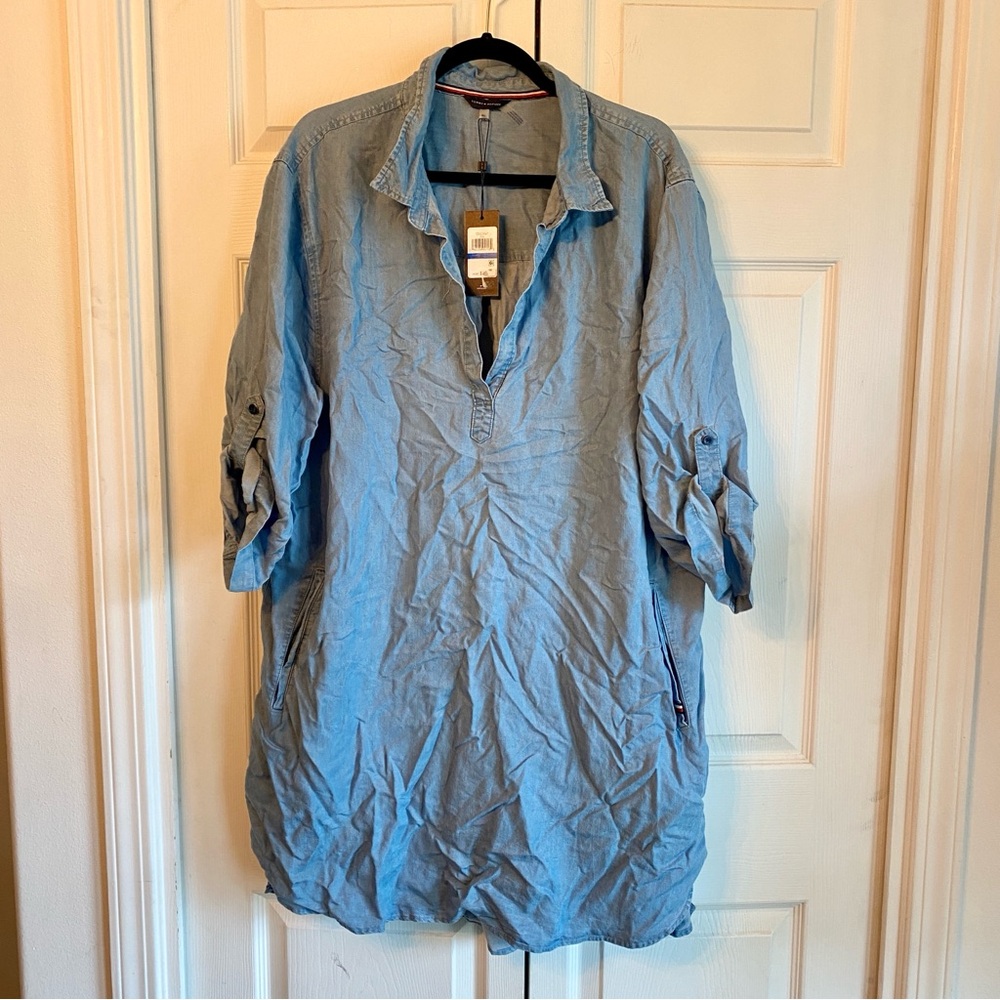 Tommy Hilfiger Standard Shirt‎ Swim Coverup Blue XL